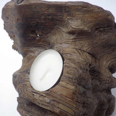 darren clement drdc creative driftwood tea light holder